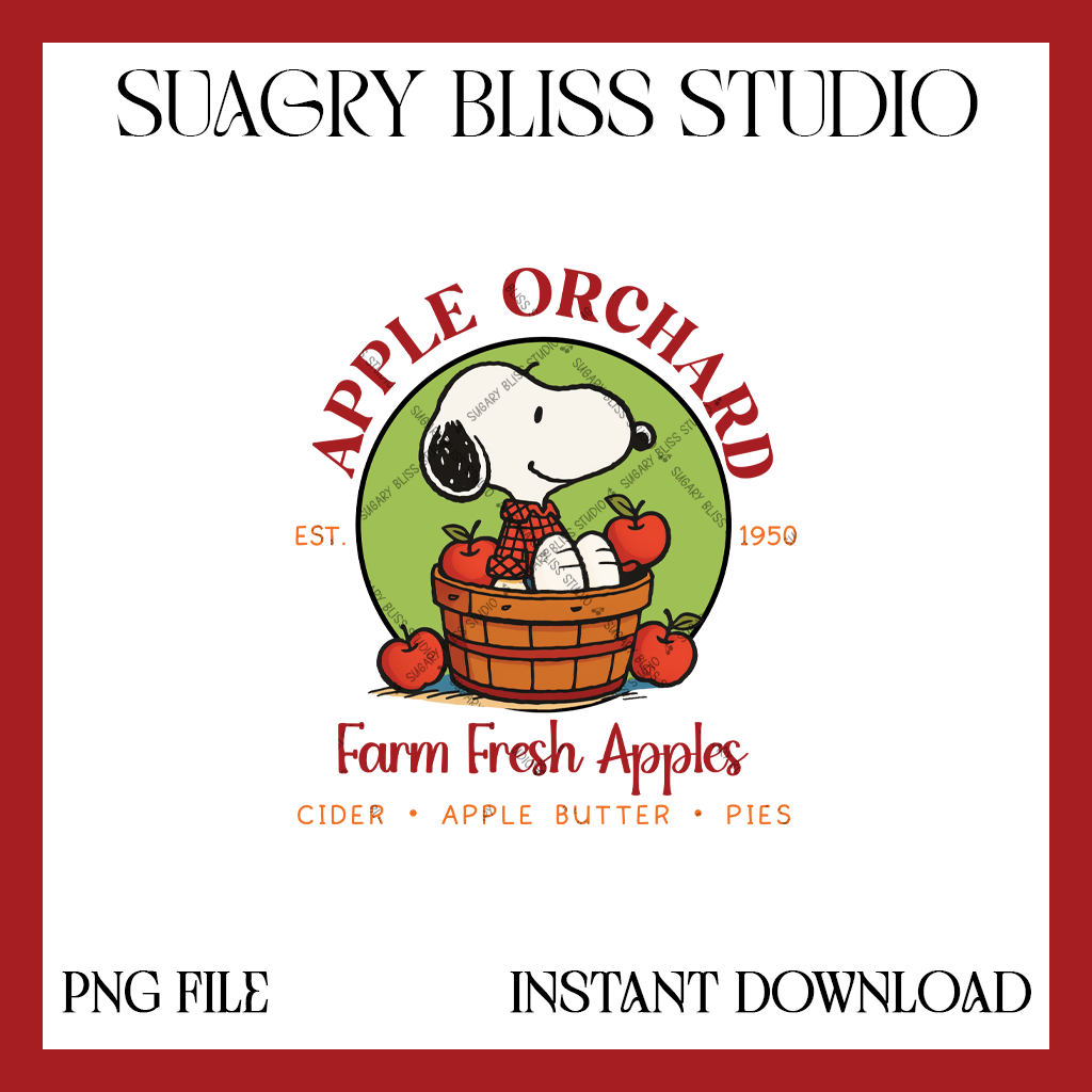 Snoopy Apple Orchard PNG Download