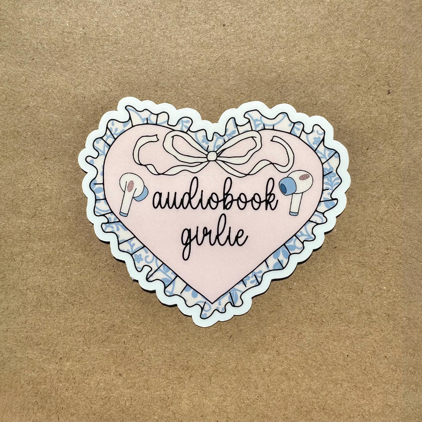 Audiobook Girlie Bookworm Sticker Sugary Bliss