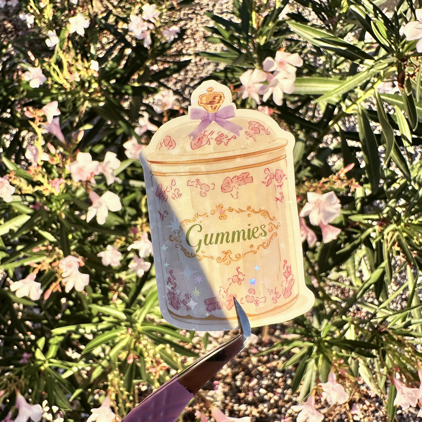 Coquette Wellness Gummies Jar Sticker Sugary Bliss