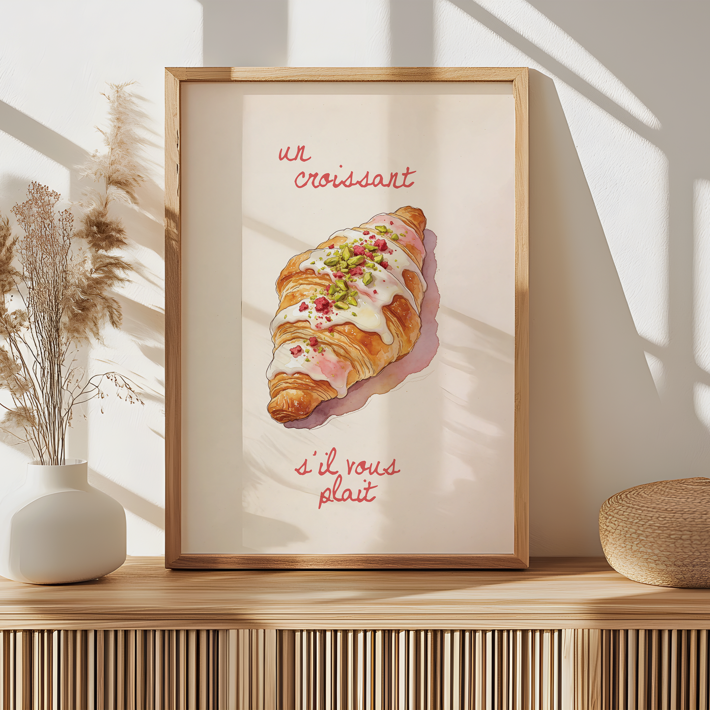 Un croissant Printable Wall Art Sugary Bliss