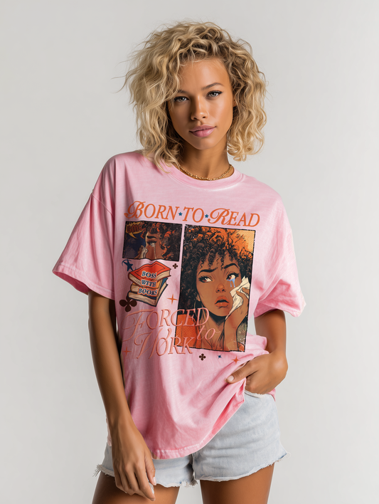 Book Boss Tee Pink