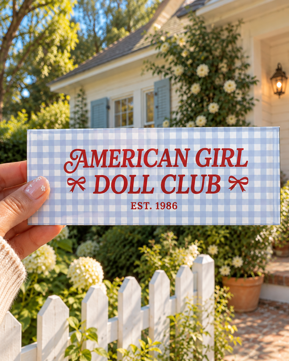 American Girl Gingham Magnet