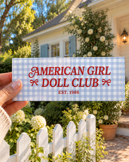 American Girl Gingham Magnet