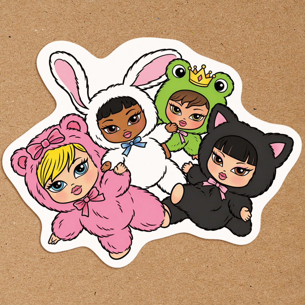 Bratzies Plush Waterproof Stickers Sugary Bliss