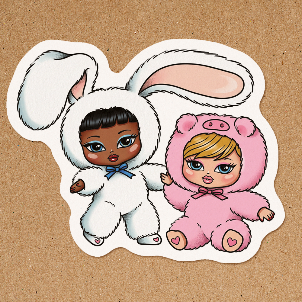 Bratzies Plush Waterproof Stickers Sugary Bliss