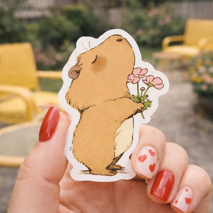 Gentle Moments Capybara Sticker Sugary Bliss