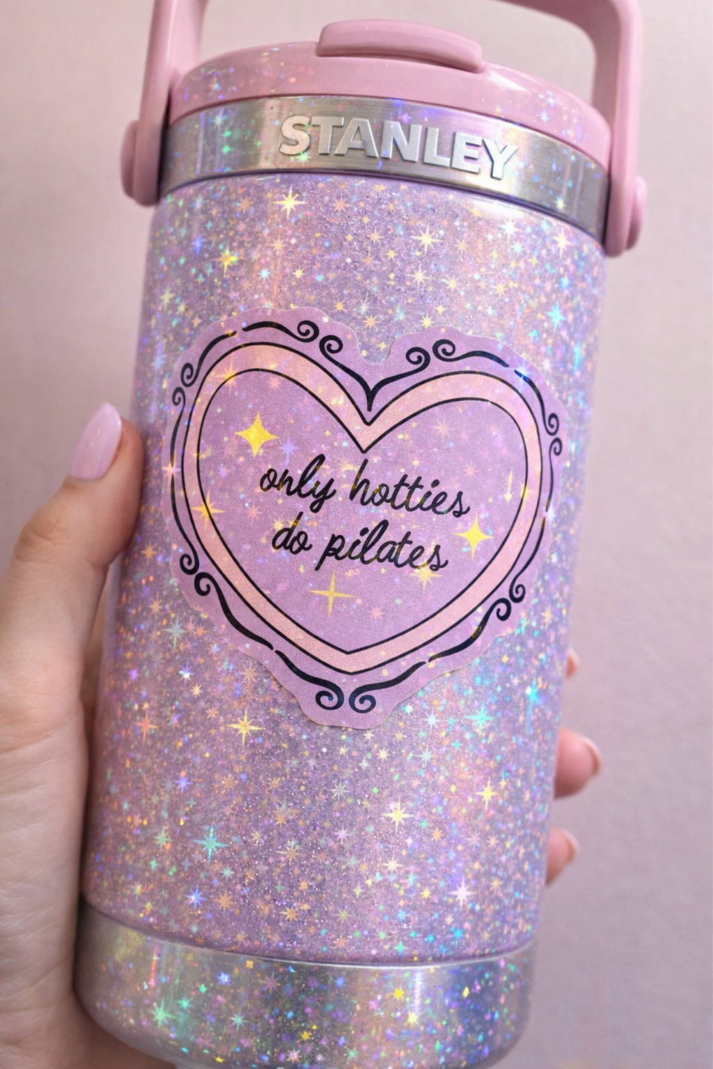 Pilates Workout Lover Water Bottle Sticker Sugary Bliss