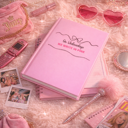 Pink Regina George Inspired Hardcover Notebook | Mean Girls Aesthetic Journal