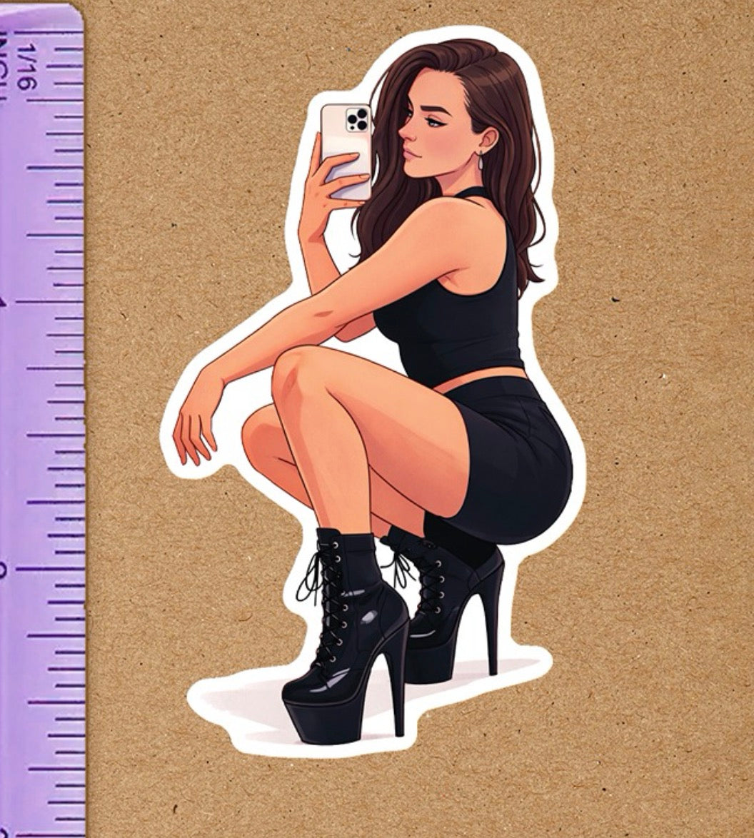 Hottie Ava Allan High Heels Waterproof Sticker