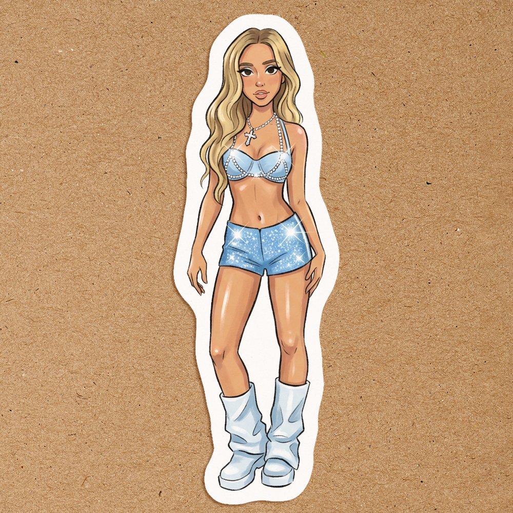tate-mcrae-blue-outfit-doll-baddie-sticker-y2k