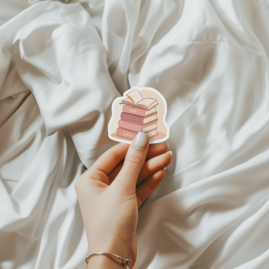 Law Book Stack Sticker Sugary Bliss