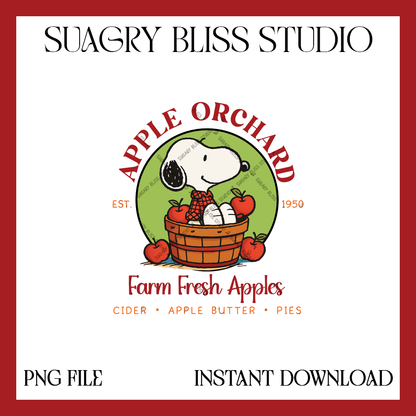 Snoopy Apple Orchard PNG Download