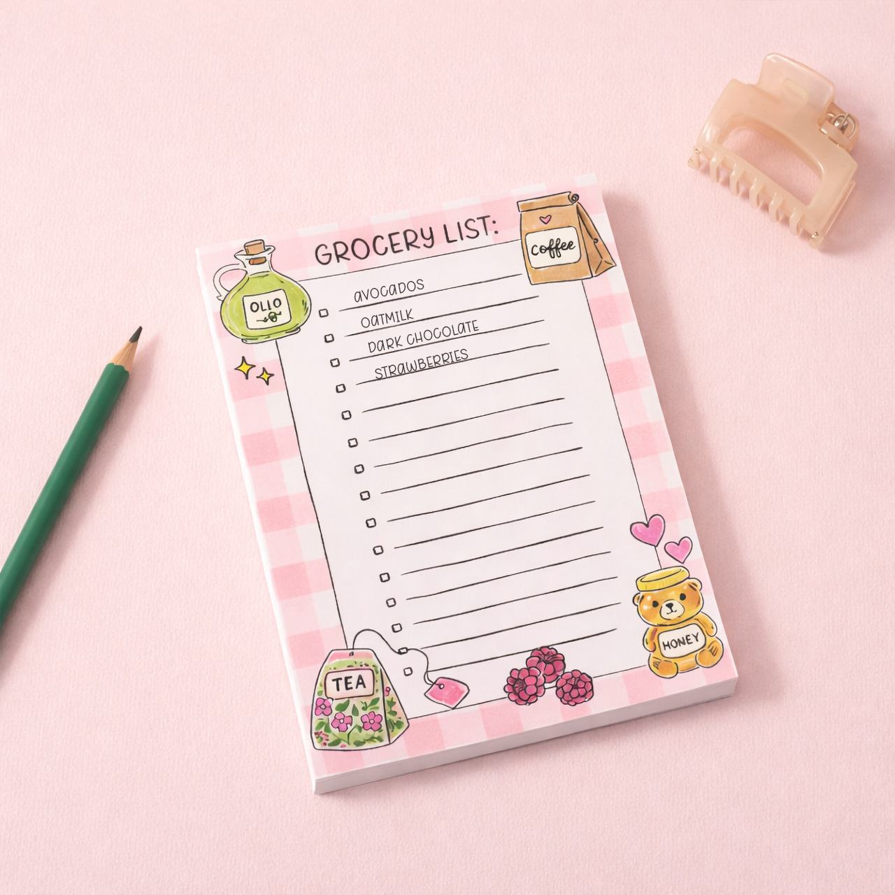 Sweet Market Grocery List Notepad