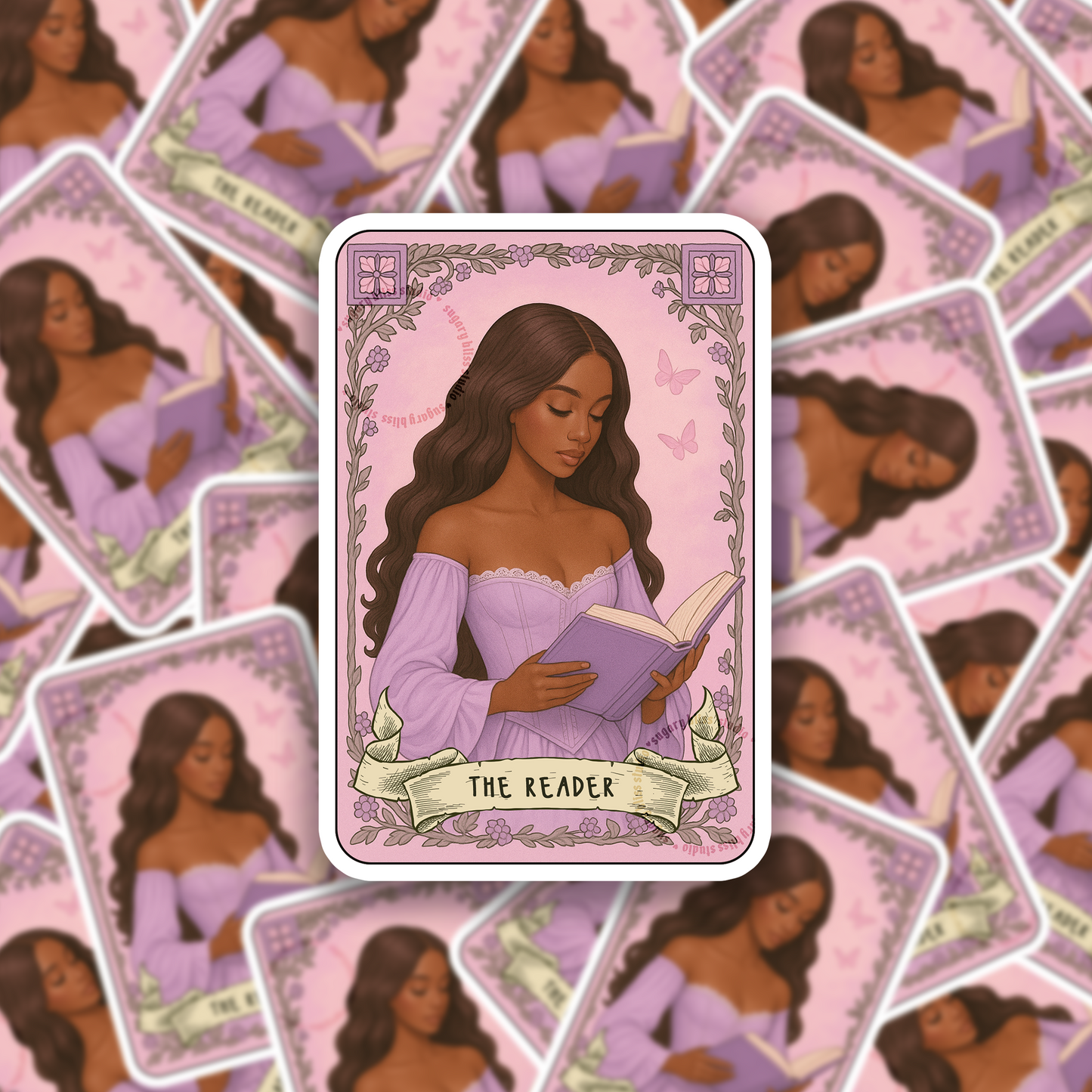 The Reader Sticker in Lavender Sugary Bliss