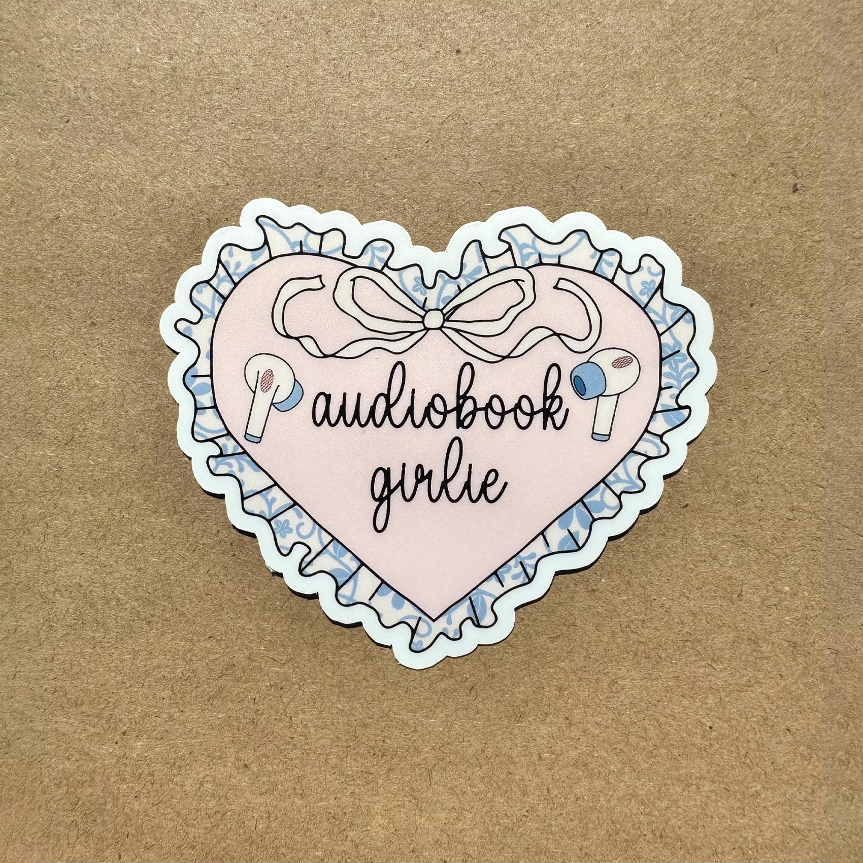 Audiobook Girlie Bookworm Sticker Sugary Bliss