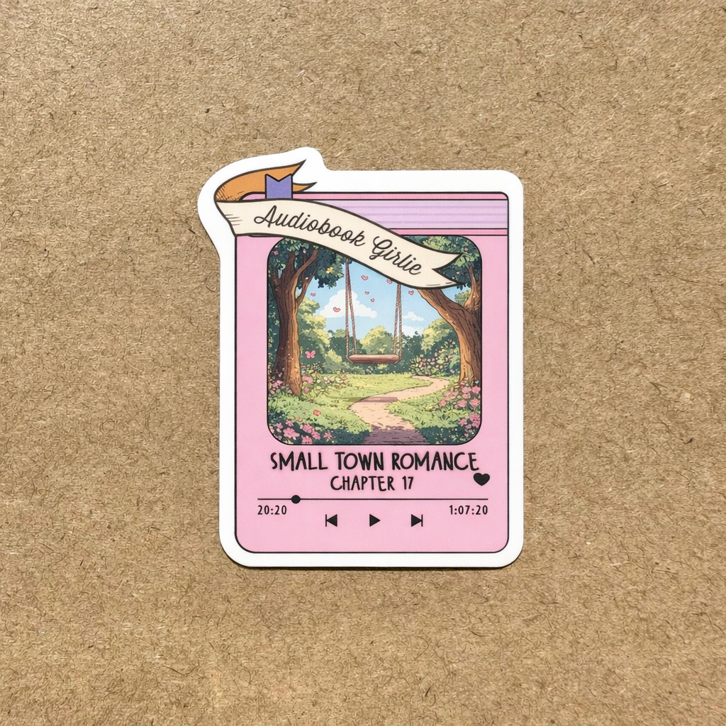 Audiobook Sticker: Small Town Romance Reader Gift Sugary Bliss