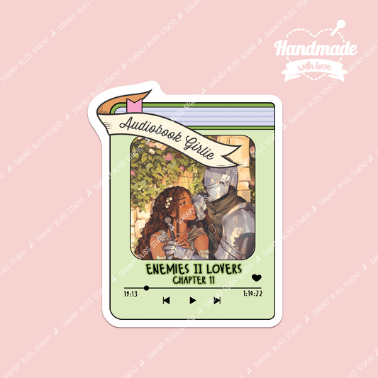Bookworm Audiobook Sticker: Romance Fantasy Reader Gift Sugary Bliss