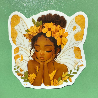 Soft Fairy Dreamer Sticker | Cozy Botanical Aesthetic Sugary Bliss