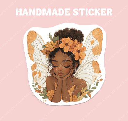 Soft Fairy Dreamer Sticker | Cozy Botanical Aesthetic Sugary Bliss