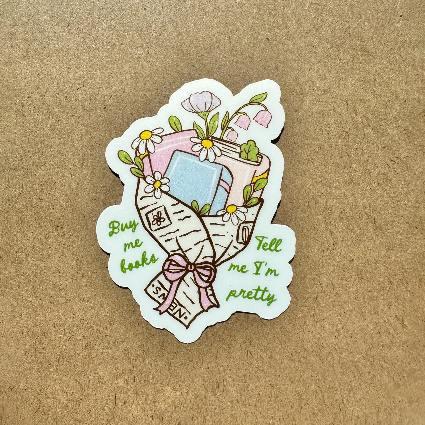 Bookworm Sticker: Coquette Kindle Decal - Buy Me Books Sugary Bliss