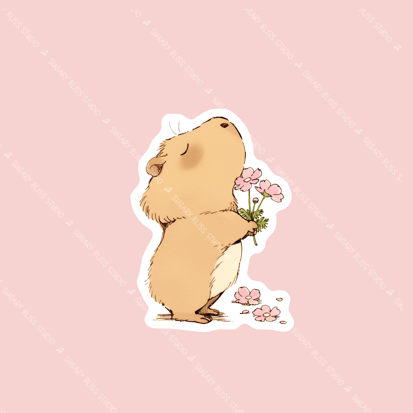 Gentle Moments Capybara Sticker Sugary Bliss
