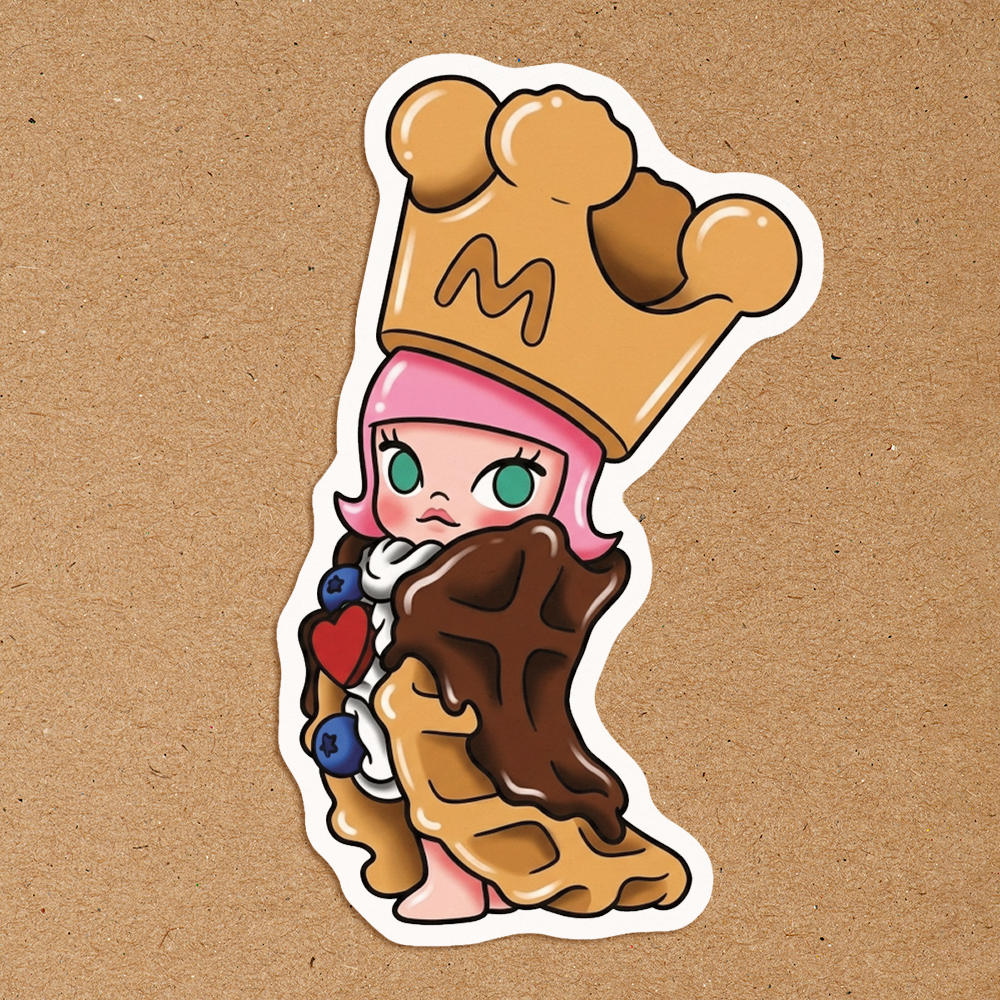 Molly Elegant Waffle Waterproof Sticker