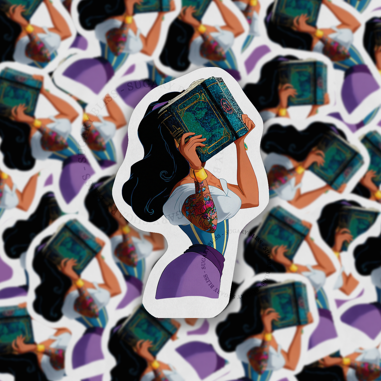 Esmeralda Disney Fantasy Reading Sticker | Book Lover Vinyl Decal Sugary Bliss
