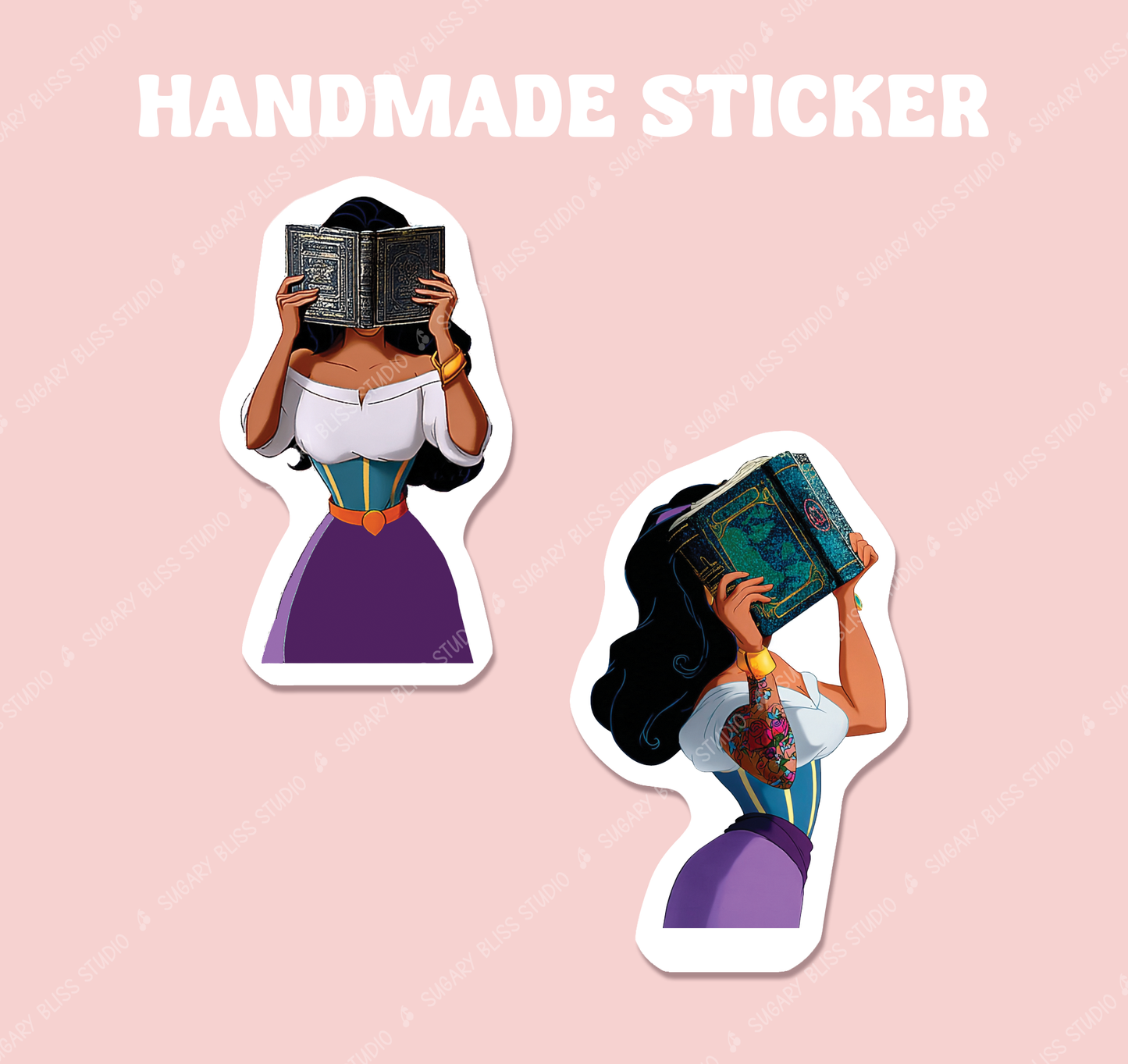 Esmeralda Disney Fantasy Reading Sticker | Book Lover Vinyl Decal Sugary Bliss