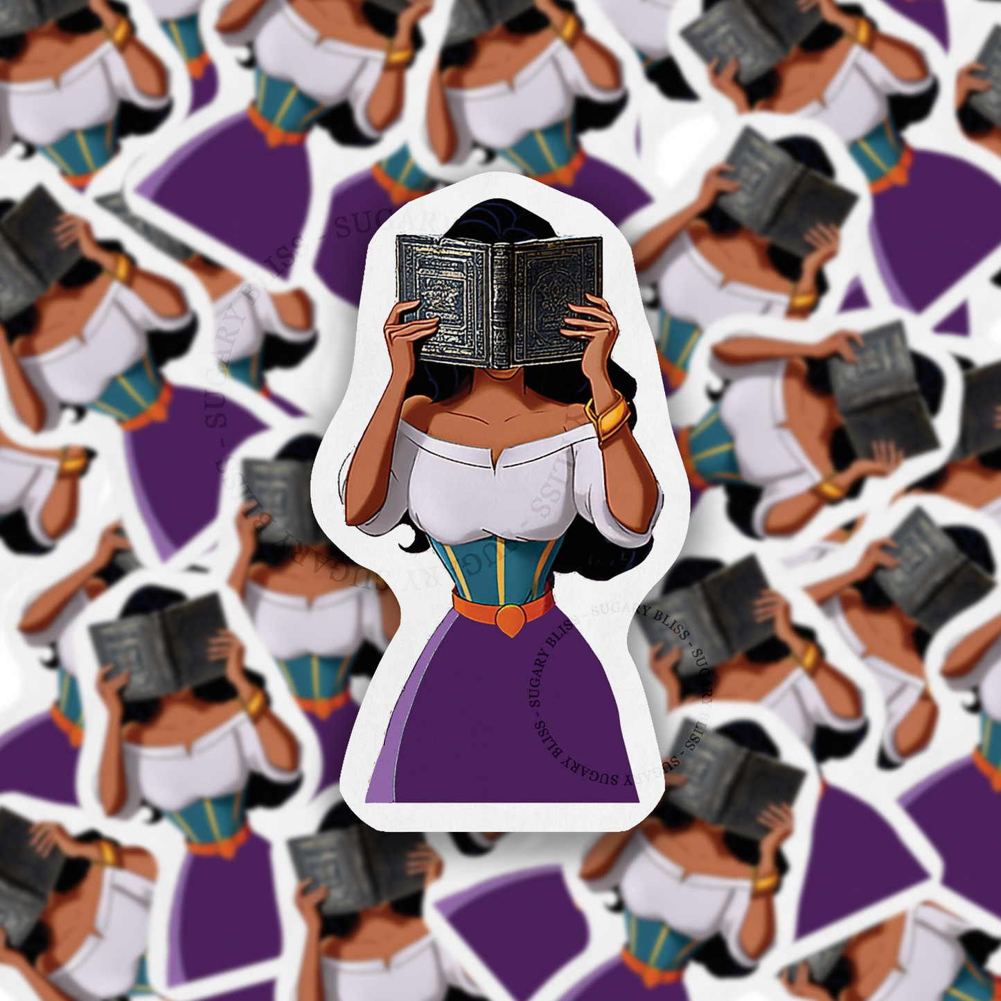 Esmeralda Disney Fantasy Reading Sticker | Book Lover Vinyl Decal Sugary Bliss