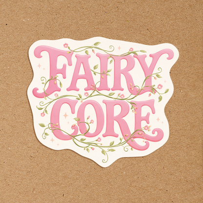 Fairy Core Sticker Pink Floral Vines | Waterproof Fairycore Aesthetic Sticker