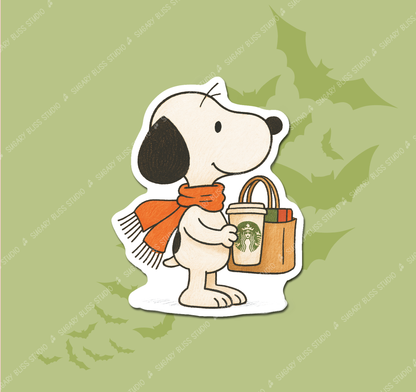 Snoopy Runs Errands Sticker Sugary Bliss