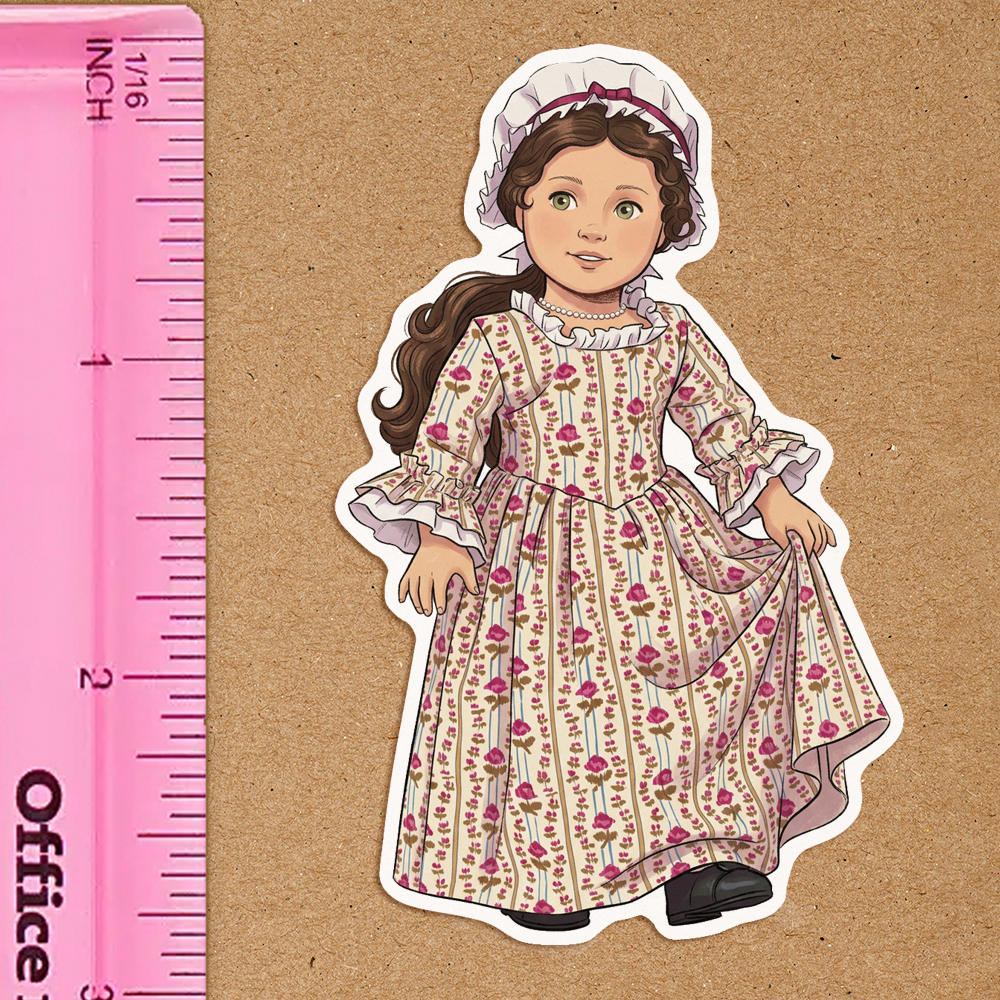 American Girl Felicity Meet Dress Waterproof Sticker