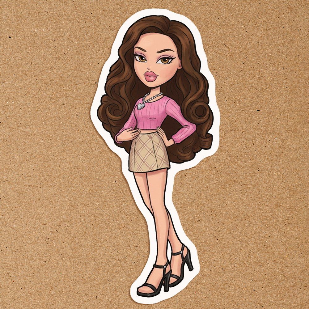 Mean Girls x Bratz Waterproof Sticker Set Sugary Bliss