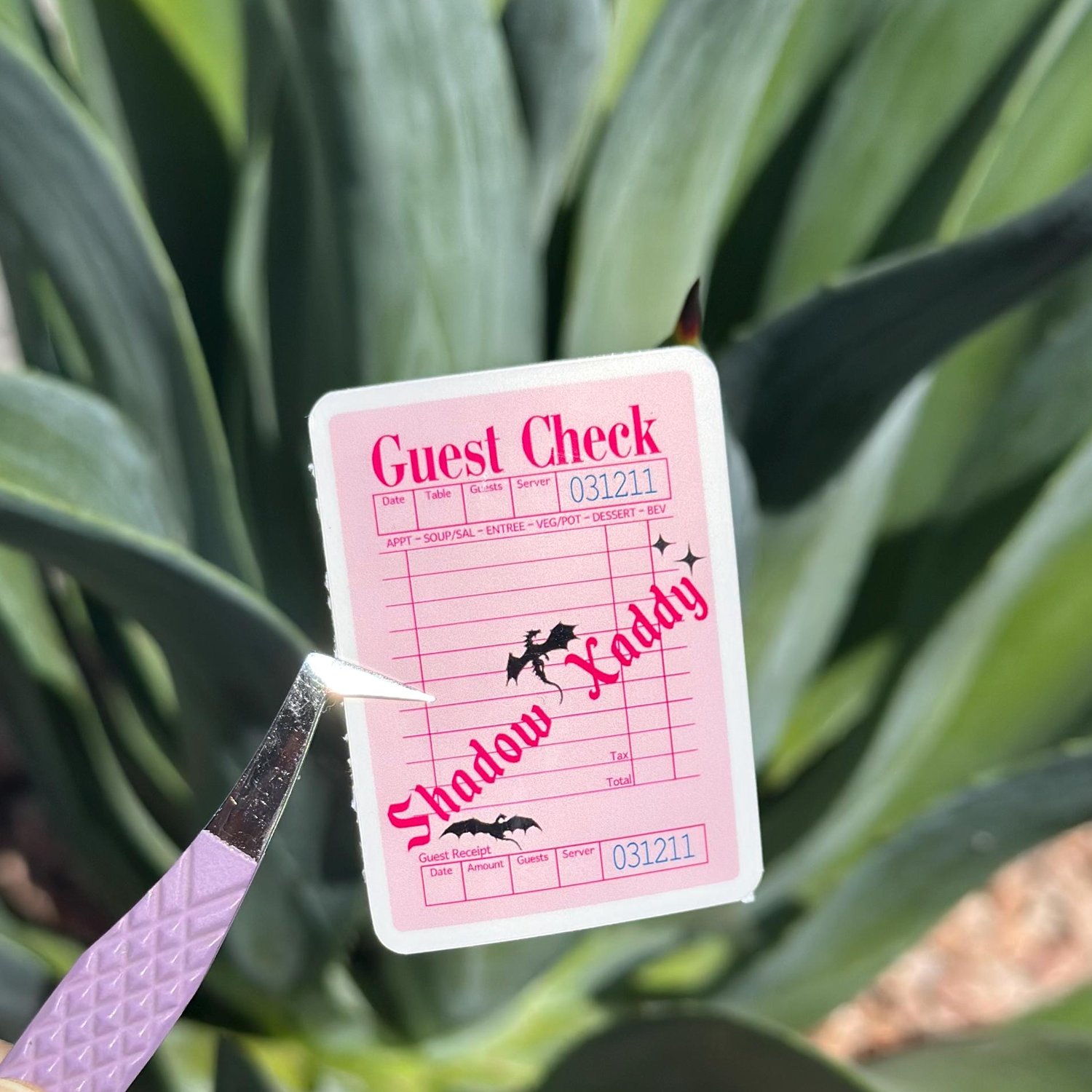 Xaden Riorson Guest Check Kindle Sticker Sugary Bliss