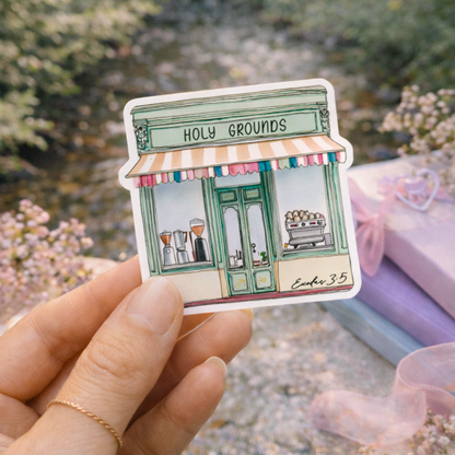 Sea Glass Café Sticker Sugary Bliss