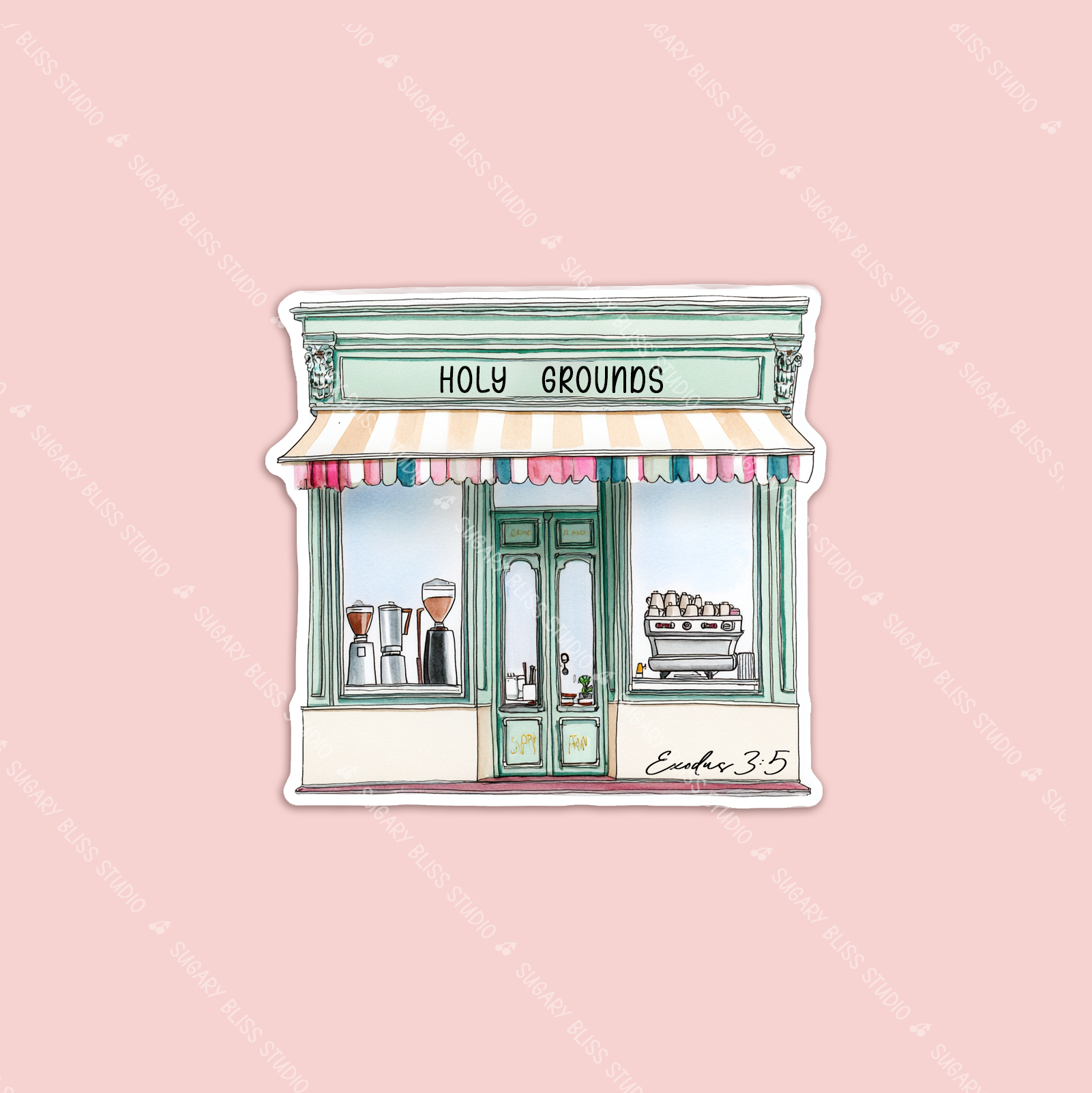 Sea Glass Café Sticker Sugary Bliss
