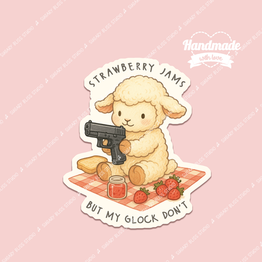 Sweet and Savage Lamb 2A Sticker: Second Amendment Patriot Decal Sugary Bliss