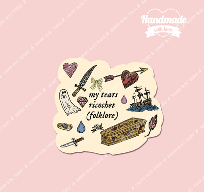 Taylor Swift My Tears Ricochet Sticker Sugary Bliss