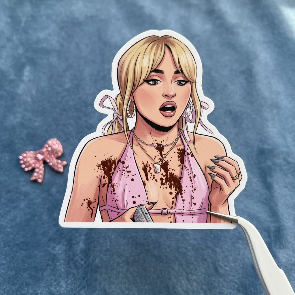 Feather Weight Bloody Sabrina Waterproof Sticker | Fan Art