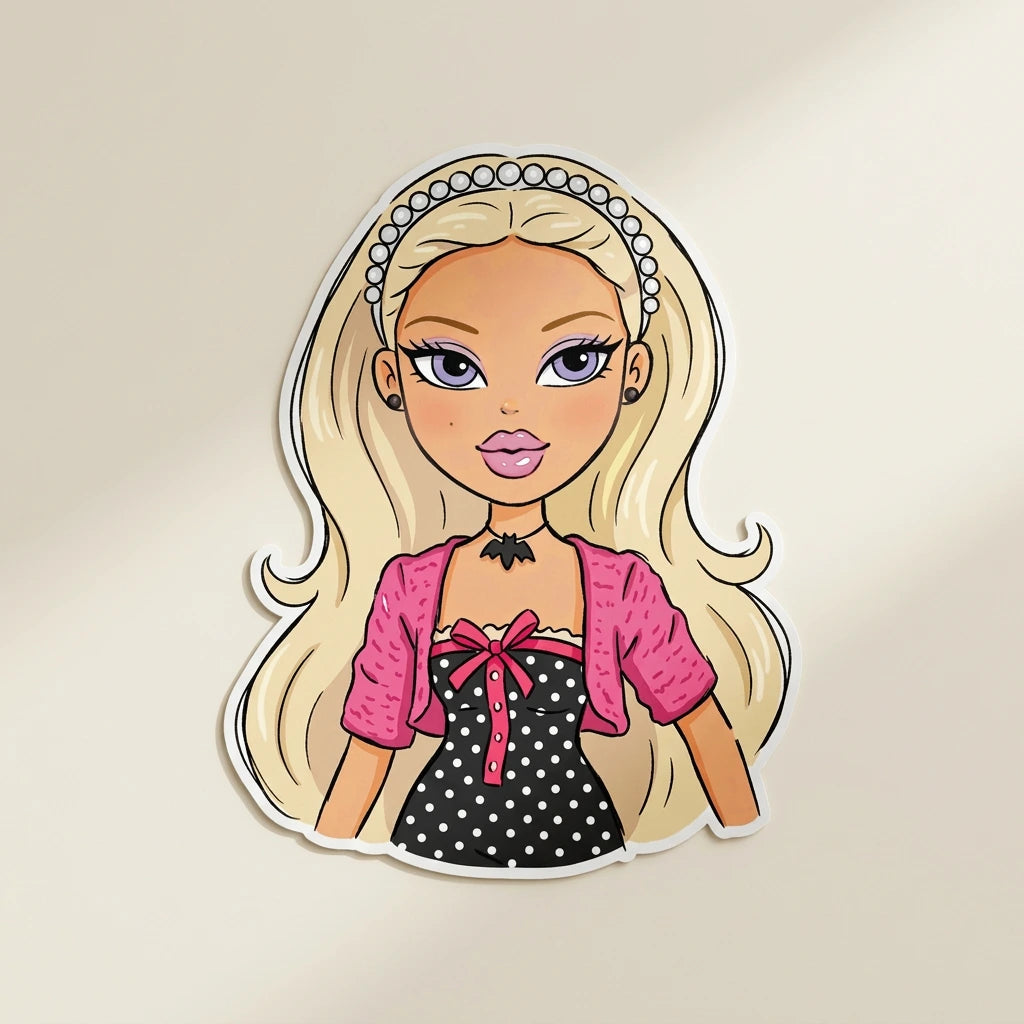 Dresden Doll Face Doodle