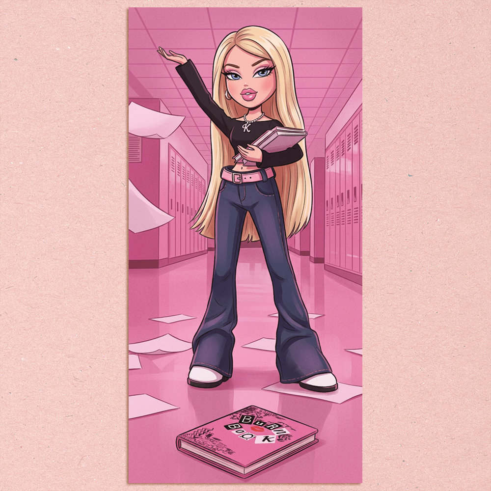 Mean Girls Regina x Bratz Pink Waterproof Sticker Sugary Bliss