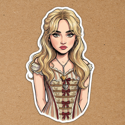Sabrina Carpenter Because I liked a Boy Bodice Waterproof Sticker