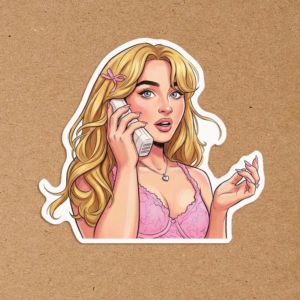 Phone Call Away Waterproof Sticker | Fan Art