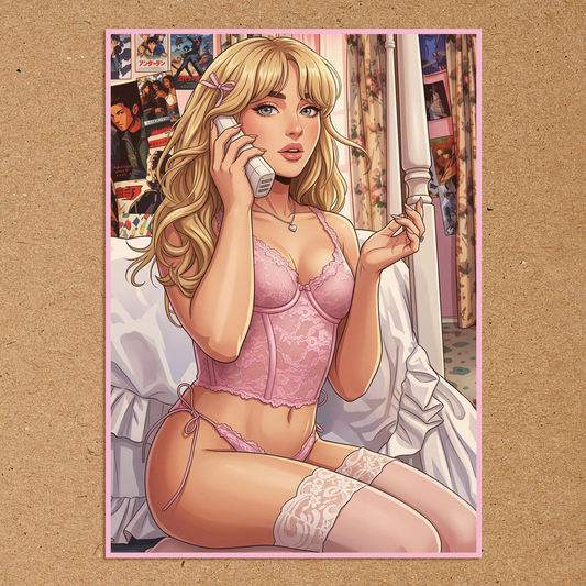Sabrina Pink Anime Sticker | Fan Art