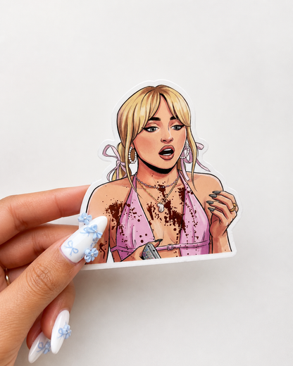 Feather Weight Bloody Sabrina Waterproof Sticker | Fan Art