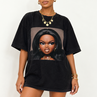 Sassy Doll Face Meme Comfort Colors Graphic Tee