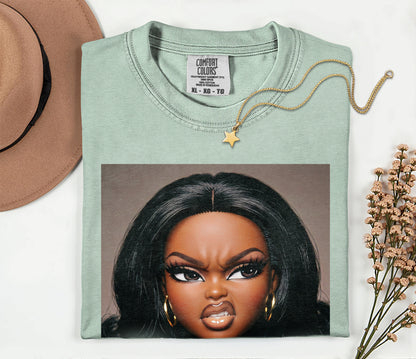 Sassy Doll Face Meme Comfort Colors Graphic Tee
