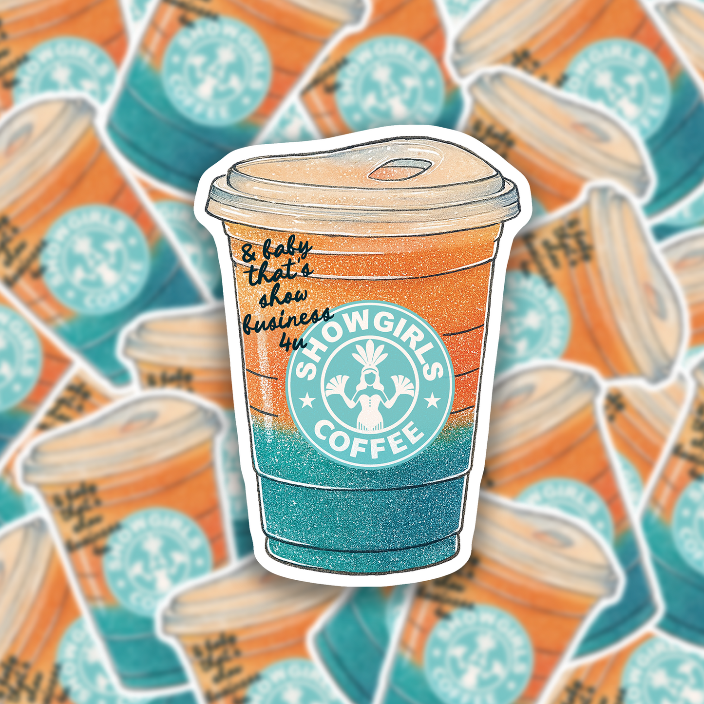 TS12 Showgirl Coffee Lover Era Sticker Sugary Bliss