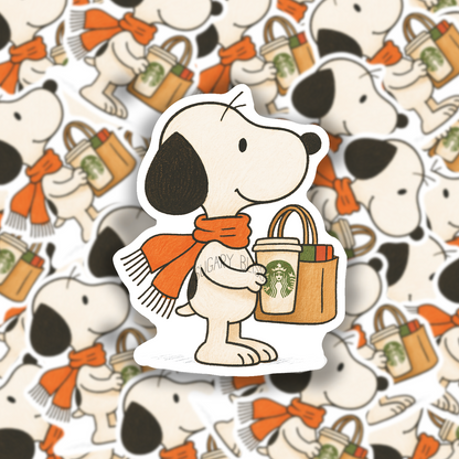Snoopy Runs Errands Sticker Sugary Bliss