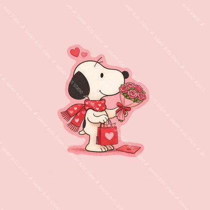 Snoopy Valentine’s Day Errands Sticker Sugary Bliss